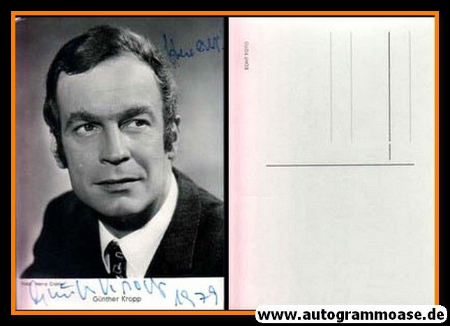 Autogramm Schauspieler | Günther KROPP | 1970er (Portrait SW) Croner