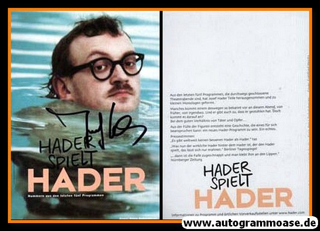 Autogramm Kabarett | Josef HADER | 1990er (Portrait Color) Dobetsberger