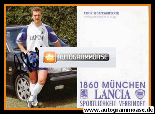 Autogramm Fussball | TSV 1860 München | 1992 | Armin STÖRZENHOFECKER