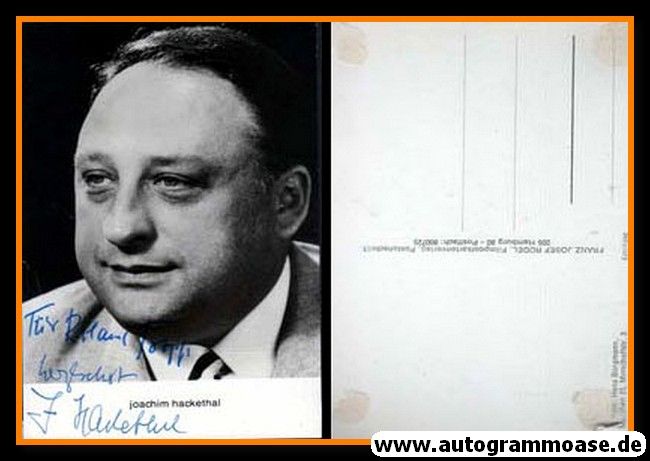 Autogramm Schauspieler | Joachim HACKETHAL | 1970er (Portrait SW Rüdel) Bergmann