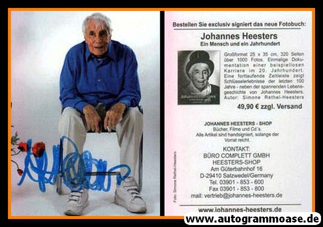 Autogramm Schauspieler | Johannes HEESTERS | 2006 (Portrait Color) Fotobuch