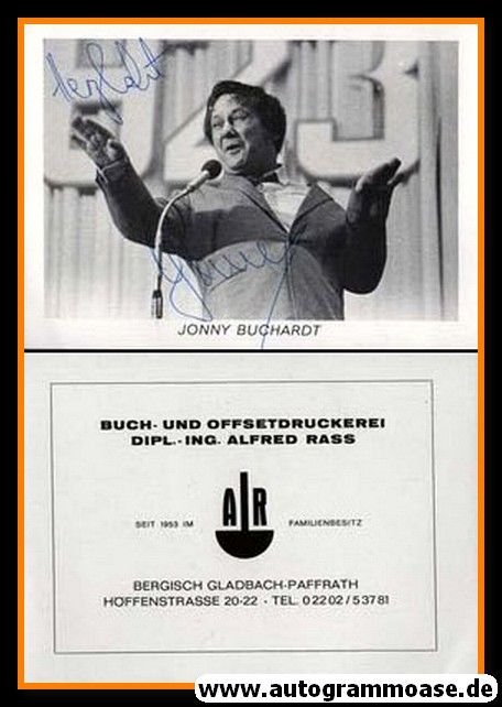 Autogramm Karneval | Jonny BUCHARDT | 1970er (Portrait SW)