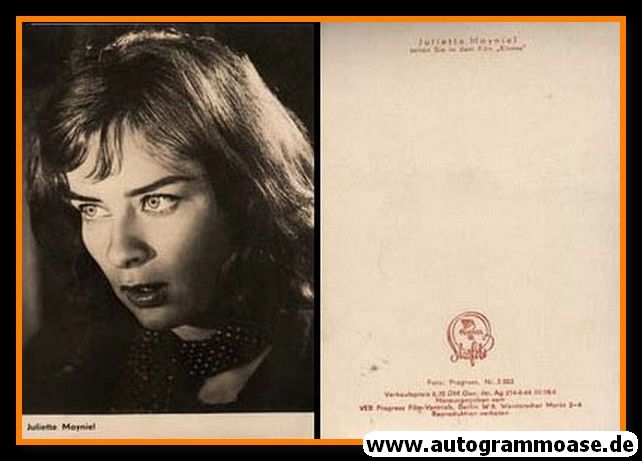 Filmpostkarte | Juliette MAYNIEL | 1960 (Portrait SW) "Kirmes" VEB