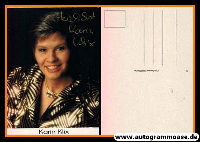 Autogramm TV | ARD | Karin KLIX | 1980er (Portrait Color) Sessner