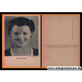 Filmpostkarte | Maria ANDERGAST | 1930er (Portrait SW) Herzog
