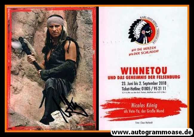 Autogramm Schauspieler | Nicolas KÖNIG | 2018 (Portrait Color) "Winnetou"