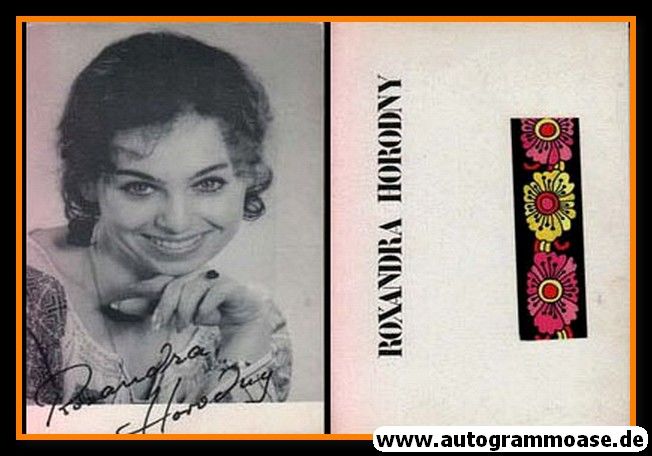 Autogramm Schauspieler | Roxandra HORODNY | 1970er (Portrait SW)