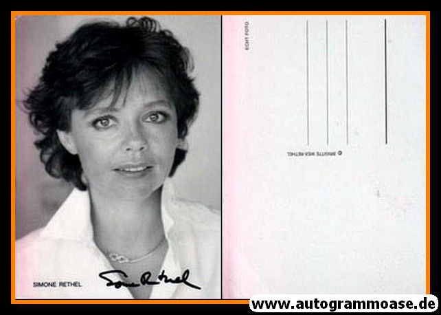 Autogramm Schauspieler | Simone RETHEL | 1980er (Portrait SW) Wex-Rethel