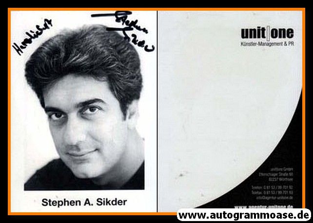Autogramm Schauspieler | Stephen A. SIKDER | 1960er (Portrait SW) Unit One