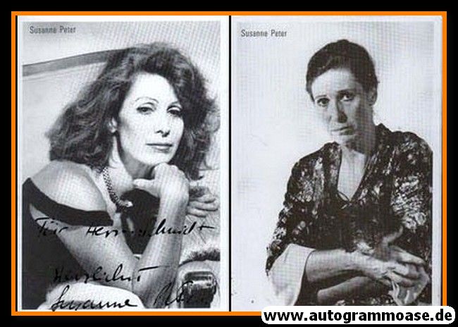Autogramm Schauspieler | Susanne PETER | 2000er (Portrait SW)