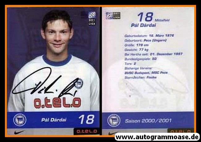 Autogramm Fussball | Hertha BSC Berlin | 2000 | Pal DARDAI