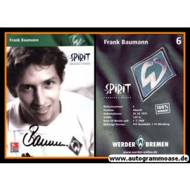 Autogramm Fussball | SV Werder Bremen | 2002 SW | Frank BAUMANN