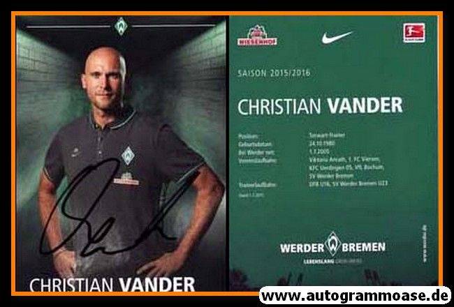 Autogramm Fussball | SV Werder Bremen | 2015 | Christian VANDER