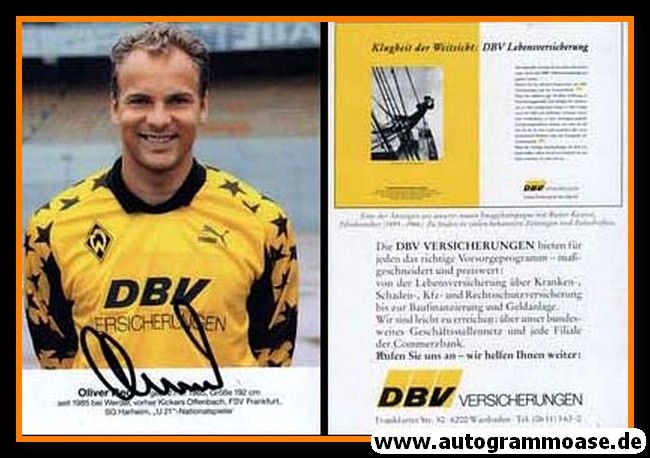 Autogramm Fussball | SV Werder Bremen | 1993 NAV | Oliver RECK