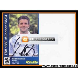 Autogramm Fussball | TSV 1860 München | 1993 | Matthias IMHOF