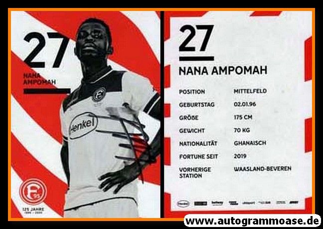Autogramm Fussball | Fortuna Düsseldorf | 2019 | Nana AMPOMAH