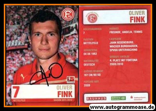 Autogramm Fussball | Fortuna Düsseldorf | 2011 | Oliver FINK