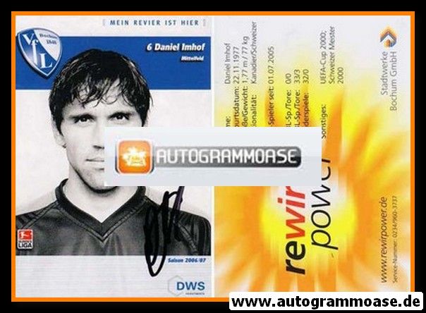 Autogramm Fussball | VfL Bochum | 2006 | Daniel IMHOF