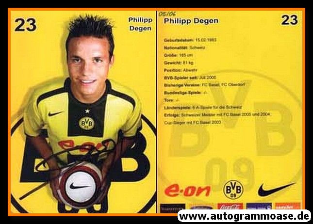 Autogramm Fussball | Borussia Dortmund | 2005 | Philipp DEGEN