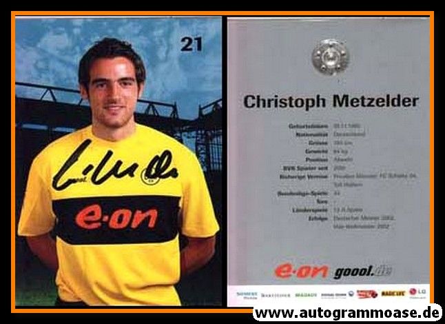 Autogramm Fussball | Borussia Dortmund | 2002 | Christoph METZELDER