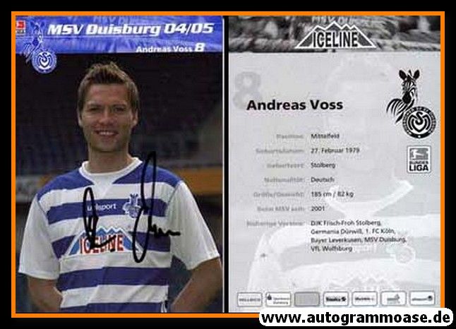 Autogramm Fussball | MSV Duisburg | 2004 | Andreas VOSS