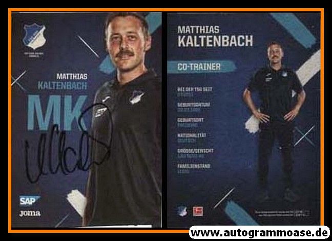 Autogramm Fussball | TSG 1899 Hoffenheim | 2019 | Matthias KALTENBACH