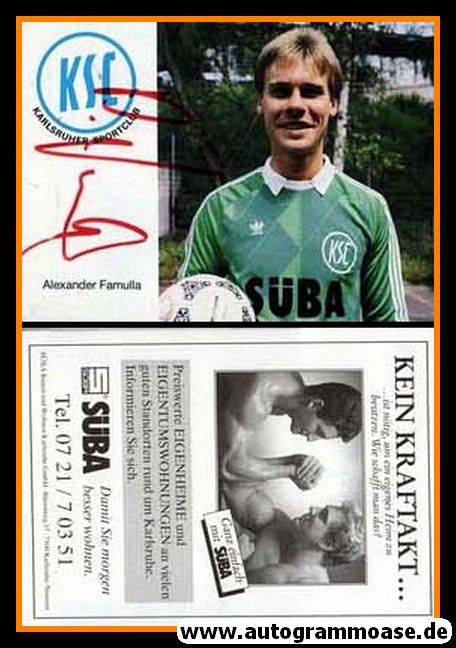 Autogramm Fussball | Karlsruher SC | 1987 | Alexander FAMULLA
