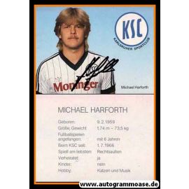 Autogramm Fussball | Karlsruher SC | 1984 | Michael HARFORTH
