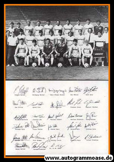 Mannschaftskarte Fussball | Karlsruher SC | 1984 SW Druck