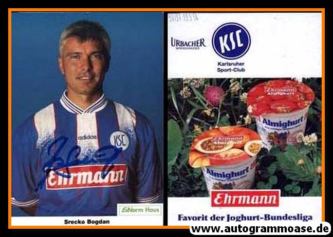 Autogramm Fussball | Karlsruher SC | 1996 | Srecko BOGDAN