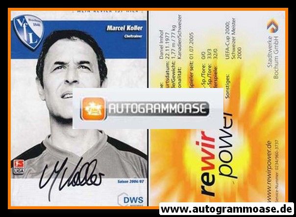 Autogramm Fussball | VfL Bochum | 2006 | Marcel KOLLER
