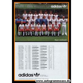 Mannschaftskarte Fussball | Bayer Leverkusen | 1985 Adidas