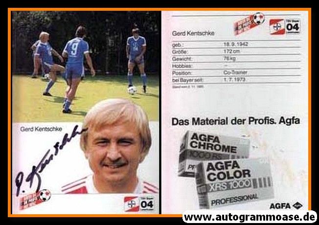 Autogramm Fussball | Bayer Leverkusen | 1985 | Gerd KENTSCHKE