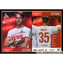 Autogramm Fussball | 1. FC Köln | 2018 | Matthias BADER