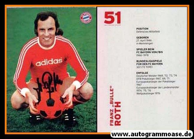 Autogramm Fussball | FC Bayern München | 1980er Retro | Franz ROTH (51 Magazin)