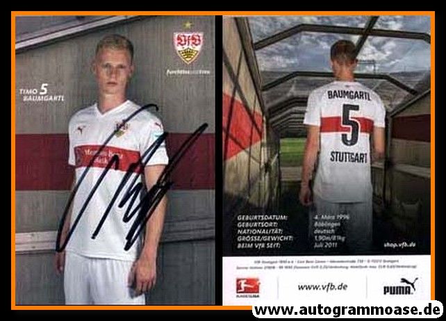 Autogramm Fussball | VfB Stuttgart | 2015 | Timo BAUMGARTL