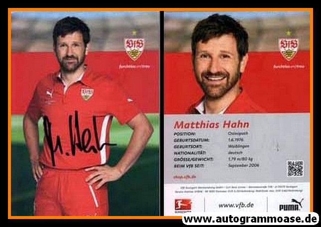 Autogramm Fussball | VfB Stuttgart | 2014 | Matthias HAHN