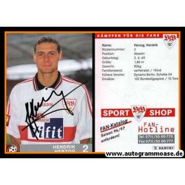 Autogramm Fussball | VfB Stuttgart | 1996 rot | Hendrik HERZOG