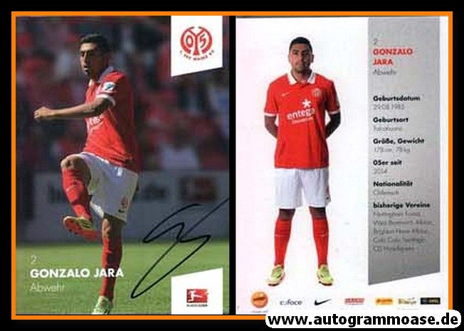 Autogramm Fussball | FSV Mainz 05 | 2014 | Gonzalo JARA