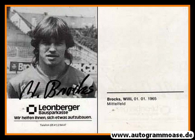 Autogramm Fussball | VfL Osnabrück | 1982 | Willi BROCKS