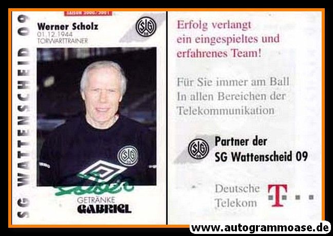 Autogramm Fussball | SG Wattenscheid 09 | 2000 | Werner SCHOLZ