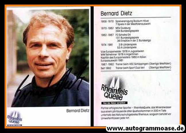 Autogramm Fussball | 2000er | Bernard DIETZ (Portrait Color) Rheinfels