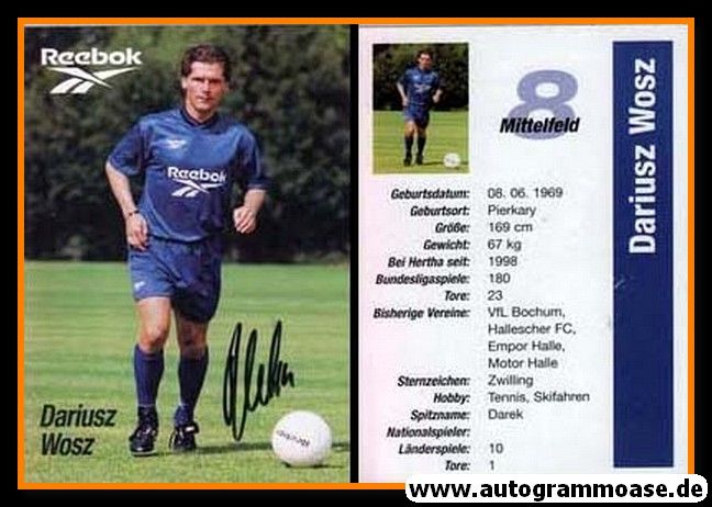Autogramm Fussball | 1990er | Dariusz WOSZ (Reebok)