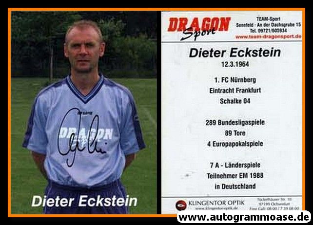 Autogramm Fussball | 2000er | Dieter ECKSTEIN (Dragon)