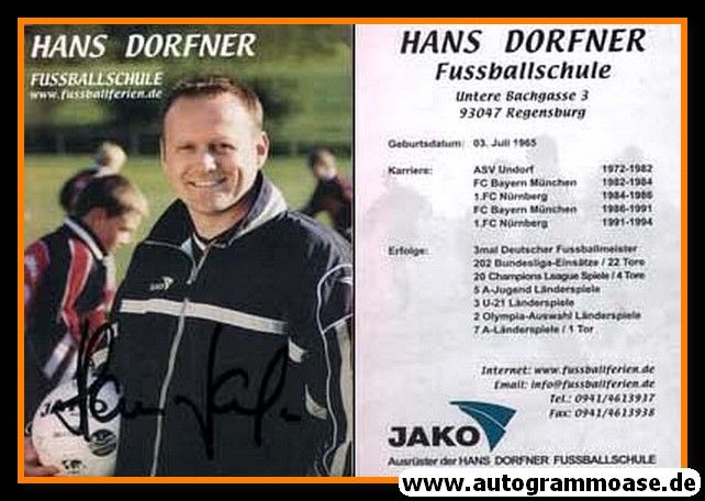 Autogramm Fussball | 2000er | Hans DORFNER (Fussballschule) 4