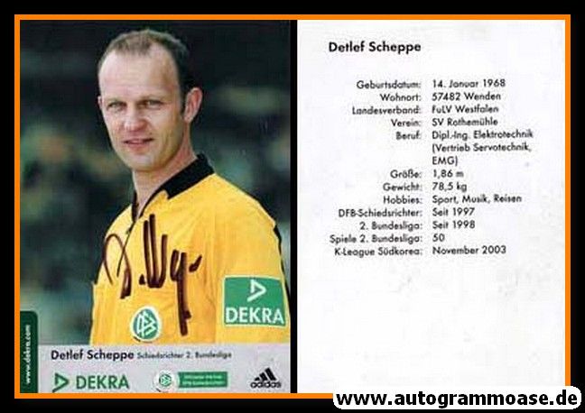 Autogramm Fussball | Schiedsrichter | 2000er Dekra | Detlef SCHEPPE 