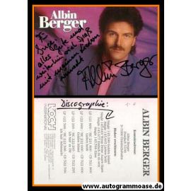 Autogramm Schlager | Albin BERGER | 1990 "Ich Hab Sehnsucht" (Koch)