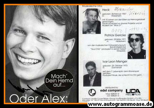 Autogramm Schauspieler | Alexander KIERSCH | 1990er (Portrait SW) 