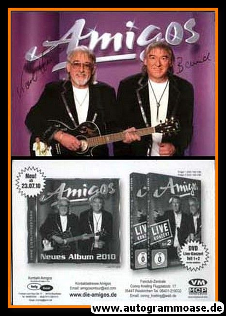 Autogramme Volksmusik | AMIGOS | 2010 Druck "Weisst Du" (Portrait Color VM)
