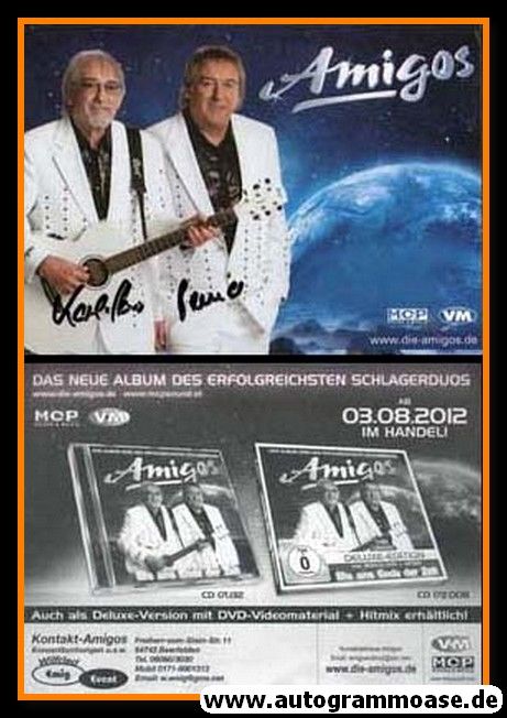 Autogramme Schlager | AMIGOS | 2012 "Bis Ans Ende Der Zeit" (Portrait Color MCP)